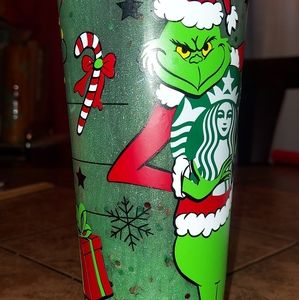 Grinch Starbucks Snowglobe Tumbler
